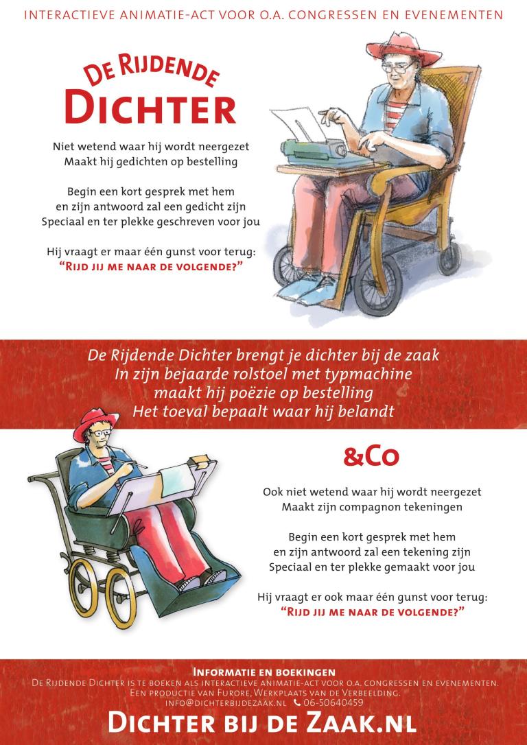 Flyer van De Rijdende Dichter &Co